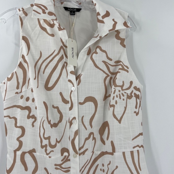 ADOR CURVE POCKET SLEEVELESS SHIRT MAXI DRESS DRESS WITH BELT - Picture 6 of 11